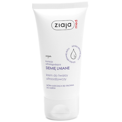 ZIAJA Ziaja Med Siemię lniane Krem do twarzy ultraodżywczy, 50 ml — Inhaltsstoffe i ocena