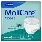 Majtki chłonne MoliCare Premium Mobile, 5/10 kropli, rozmiar L, 30 sztuk