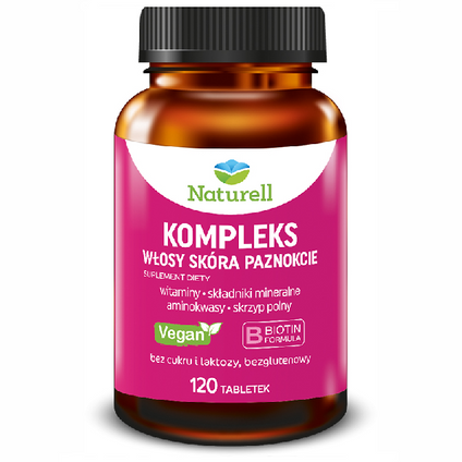 NATURELL Naturell Kompleks Włosy Skóra Paznokcie, 120 tabletek — Składniki i ocena