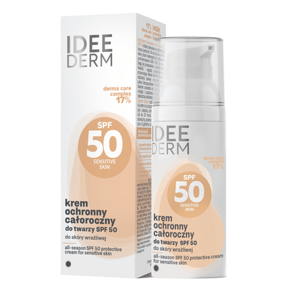 IDEEPHARM Idee Derm Krem ochronny całoroczny SPF 50, 50 ml — Składniki i ocena