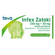Infex Zatoki 200 mg + 30 mg, 12 tabletek powlekanych