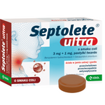 Septolete ultra o smaku coli, 16 pastylek