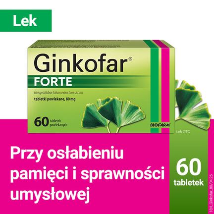 Ginkofar Forte 80mg, 60 tabletek - 5909990904228