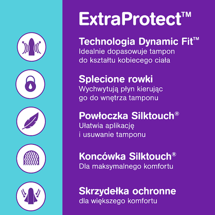 Tampony o.b. Extra Protect Normal, 16 sztuk  - 3574661900421