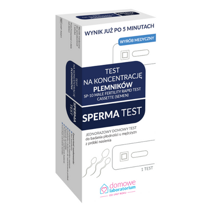 Domowe Laboratorium Sperma Test, test na koncentrację plemników, 1 sztuka - zdjęcie produktu