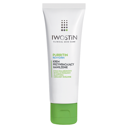 Iwostin Purritin Rehydrin, krem przywracający nawilżenie, 40 ml - KOSMETYK