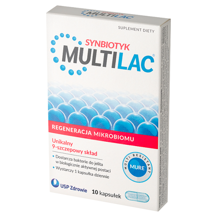 Multilac, synbiotyk + probiotyk, 10 kapsułek - SUPLEMENT DIETY