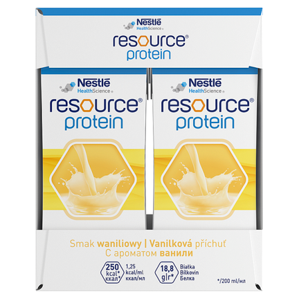 Resource Protein, smak wanilia, 4 x 200 ml - ŻYWNOŚĆ SPECJALNEGO PRZEZNACZENIA MEDYCZNEGO