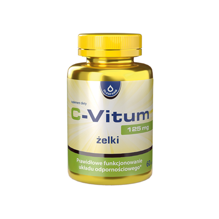 C-Vitum forte 2000 j.m., smak pomarańczowy, 60 żelek - zdjęcie produktu