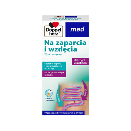 Doppelherz Med na zaparcia i wzdęcia, 10 saszetek - zdjęcie produktu