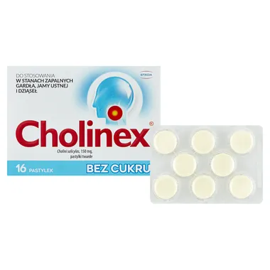 Cholinex, 16 pastylek bez cukru