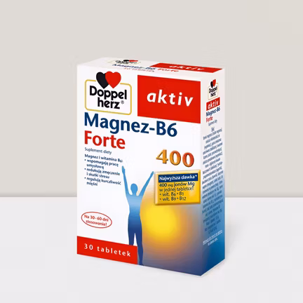 Doppelherz aktiv Magnez-B6 Forte 400, 30 tabletek - SUPLEMENT DIETY