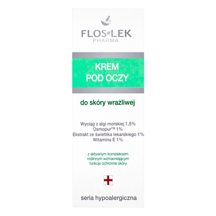 FLOS-LEK Floslek Pharma, krem pod oczy do skóry wrażliwej - seria hypoalergiczna, 30 ml — Składniki i ocena