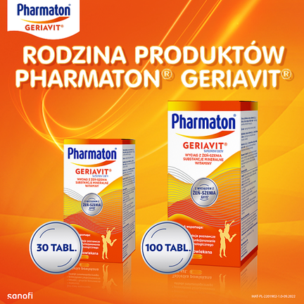 Pharmaton Geriavit, 100 tabletek - Dorosły