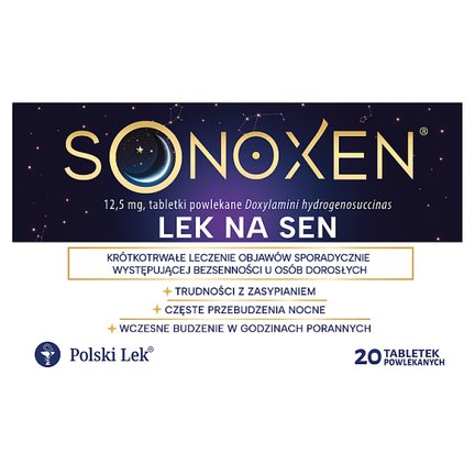 Sonoxen, 12,5 mg, 20 tabletek powlekanych - zdjęcie produktu