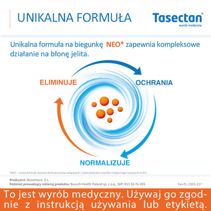 Tasectan dla dzieci 250 mg, 20 saszetek - NOVINTETHICAL