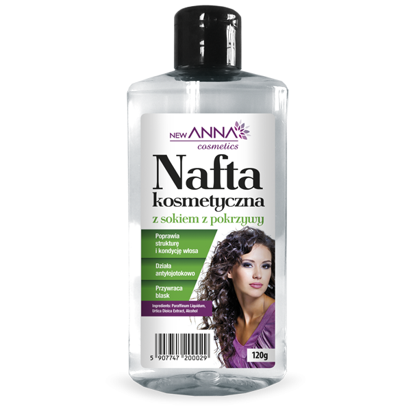 Nafta kosmetyczna z sokiem z pokrzywy, New ANNA, 120 g/160 ml