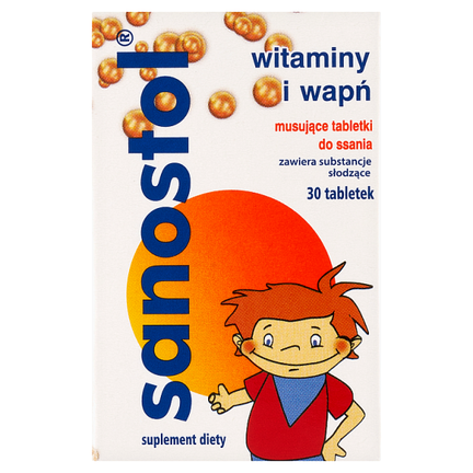 Sanostol, 30 musujących tabletek do ssania - SUPLEMENT DIETY