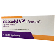 Bisacodyl VP 5 mg, 30 tabletek dojelitowych (import równoległy Medezin)