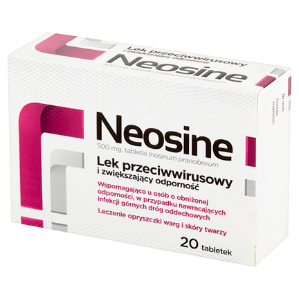 Neosine 500 mg, 20 tabletek - PRODUKT LECZNICZY NIEREFUNDOWANY OTC