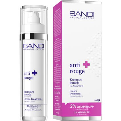 BANDI COSMETICS Bandi Medical Expert Anti-Rouge, kremowa kuracja na naczynka, 50 ml — Inhaltsstoffe i ocena