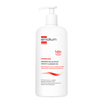 Emolium Dermocare, kremowy żel do mycia, 400 ml - zdjęcie produktu