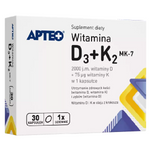 Witamina D3+K2 MK-7 APTEO, 30 kapsułek
