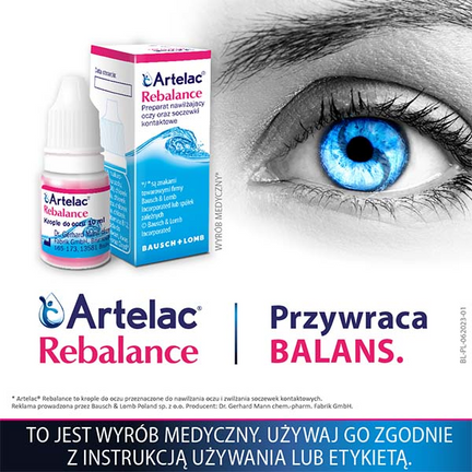 Artelac Rebalance, krople do oczu, 10 ml - WYRÓB MEDYCZNY