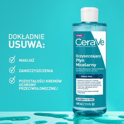 CeraVe, oczyszczający płyn micelarny, 400 ml - KOSMETYK