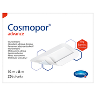 Cosmopor Advance, 10 cm x 8 cm, opatrunek Dry Barrier, 25 opatrunków