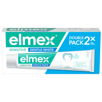 COLGATE-PALMOLIVE Elmex Sensitive Whitening Duopack, pasta do zębów, 2 x 75 ml — Składniki i ocena