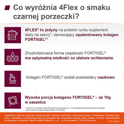 4Flex, smak czarnej porzeczki, 30 saszetek - SASZETKA
