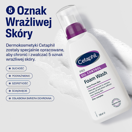 Cetaphil Pro Oil Control, pianka, 236 ml - NESTLE