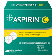 Aspirin C, 40 tabletek musujących