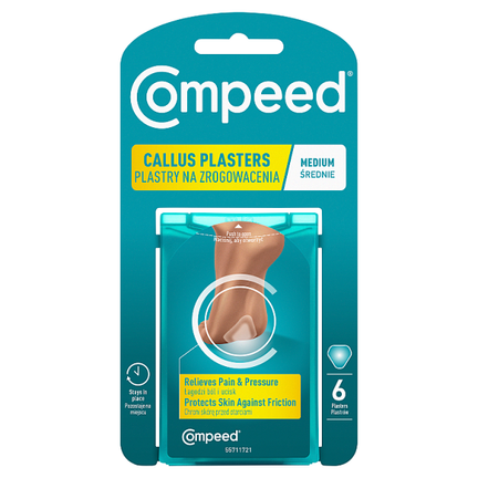 Compeed, plastry na zrogowacenia na podeszwach, 6 sztuk  - zdjęcie produktu