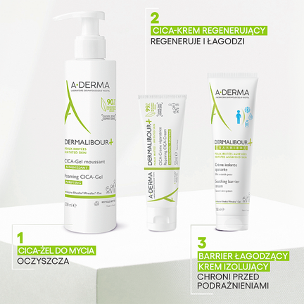 A-derma Dermalibour+ CICA, krem regenerujący, 50 ml