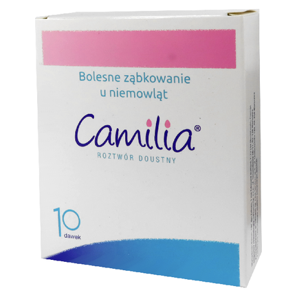 Camilia, na ząbkowanie, roztwór doustny, 10 pojemników jednodawkowych (import równoległy Inpharm) - zdjęcie produktu