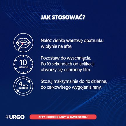 Urgo Afty i drobne rany w jamie ustnej, 6 ml - URGO