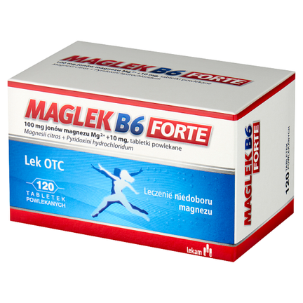 Maglek B6 Forte, 120 tabletek powlekanych - PRODUKT LECZNICZY NIEREFUNDOWANY OTC