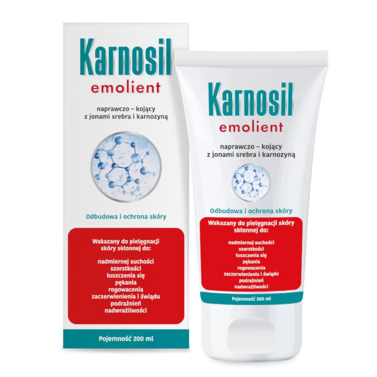 Karnosil emolient naprawczo-kojące z jonami srebra i karnozyną, 200 ml