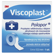 Viscoplast Polopor, przylepiec, 12,5 mm x 5 m, 1 rolka