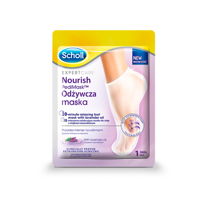 RECKITT BENCKISER Scholl Expert Care Pedi Mask, maska do stóp odżywcza z olejkiem lawendowym