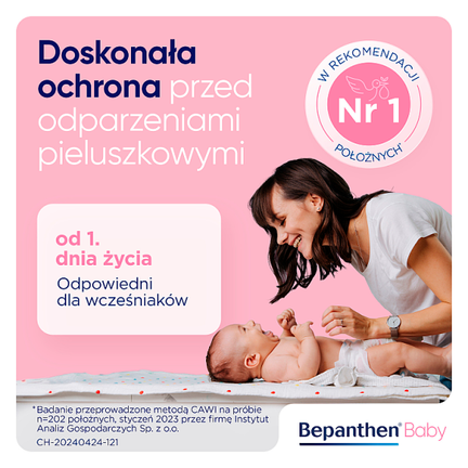 Bepanthen Baby, maść ochronna przeciw odparzeniom pieluszkowym, 100 g - MAŚĆ