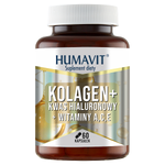 Humavit Kolagen+kwas hialuronowy+witamina A, C, E, 60 kapsułek