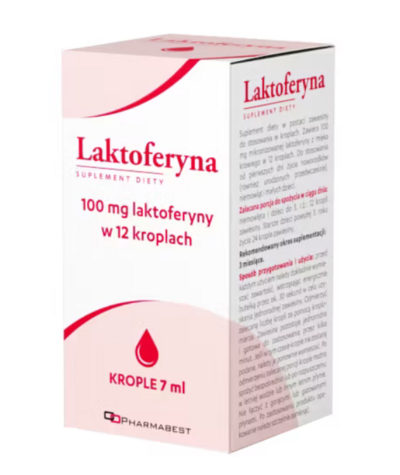 Laktoferyna, krople doustne, 7 ml 