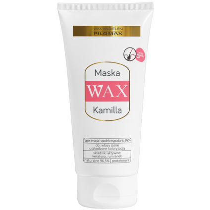 PILOMAX Maska wygładzająca i nawilżająca do włosów farbowanych jasnych WAX Kamilla, 200ml