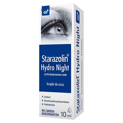 Starazolin Hydro Night, krople do oczu, 10 ml - zdjęcie produktu
