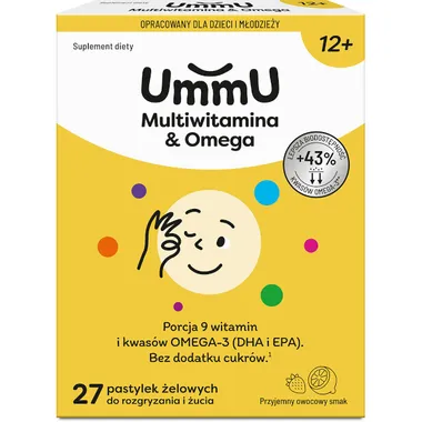 UmmU Multiwitamina & Omega 12+, 27 pastylek