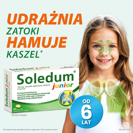 Soledum junior, 100 mg, 20 kapsułek dojelitowych - 5909991409746