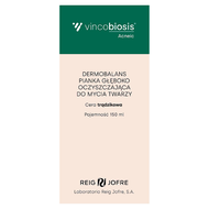 Vincobiosis Acneic Dermobalans, pianka głęboko oczyszczająca do mycia twarzy, 150 ml